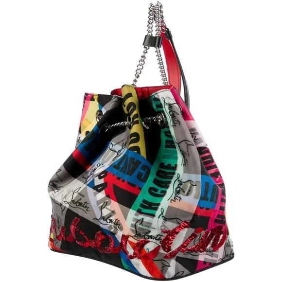 Christian Louboutin Logo Chain-Link Backpack Christian Louboutin Backparis Small Black Techno CL Backpack  main image 4